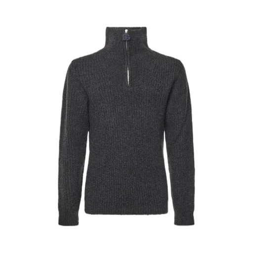 Zip-Up Turtleneck Sweater