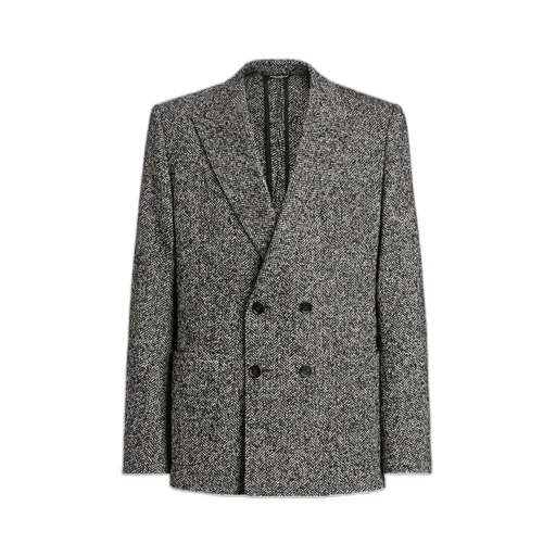 Double-Breasted Chevron Jacket