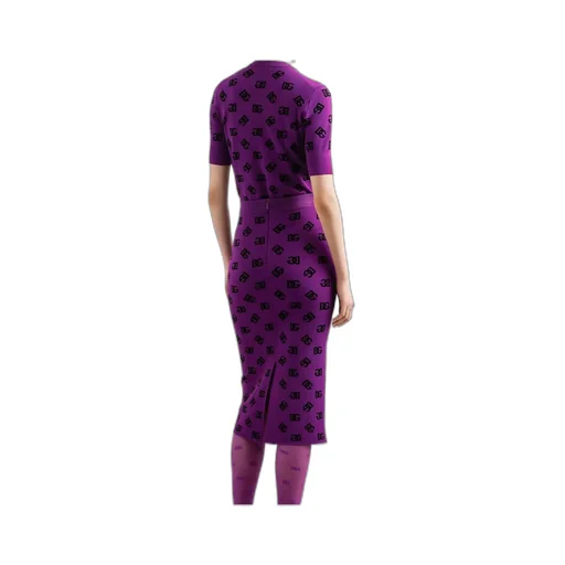Logo-Motif Midi Skirt