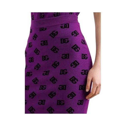 Logo-Motif Midi Skirt
