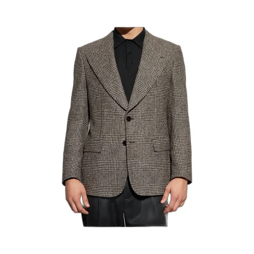 Checked Single-Breasted Blazer