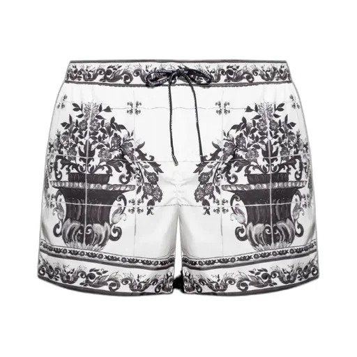 Graphic-Print Swim Shorts