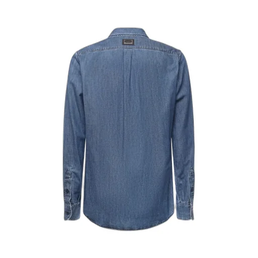 Logo Plaque Denim Shirt