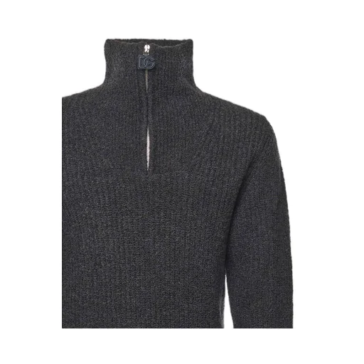 Zip-Up Turtleneck Sweater