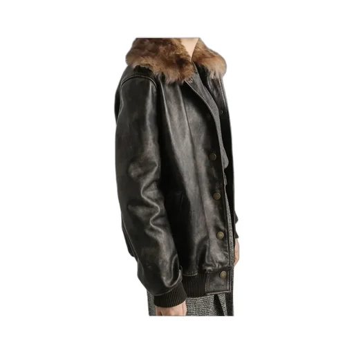Leather Bomber Jacket