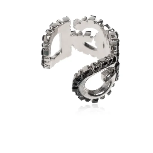 Dg Logo-Plaque Crystal Ring