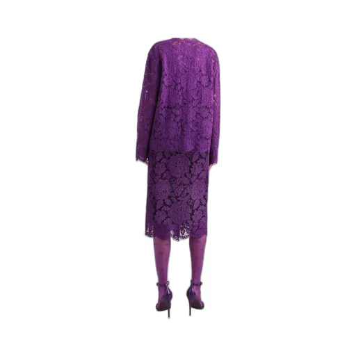 Lace-Detailing Midi Skirt