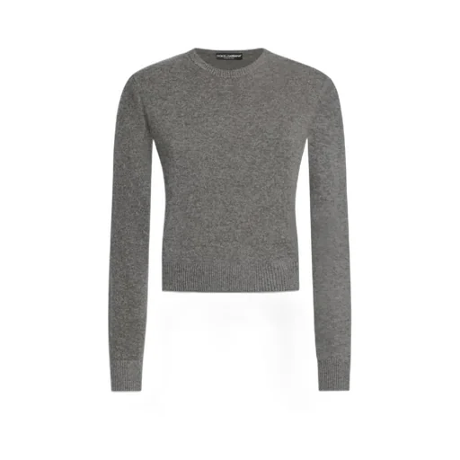 Round-Neck Cropped Sweater