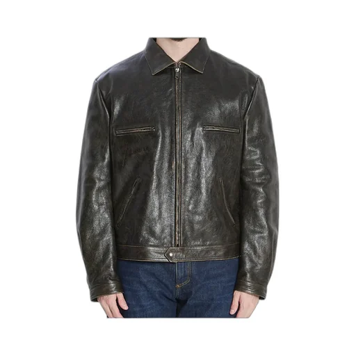 Long Sleeve Leather Jacket