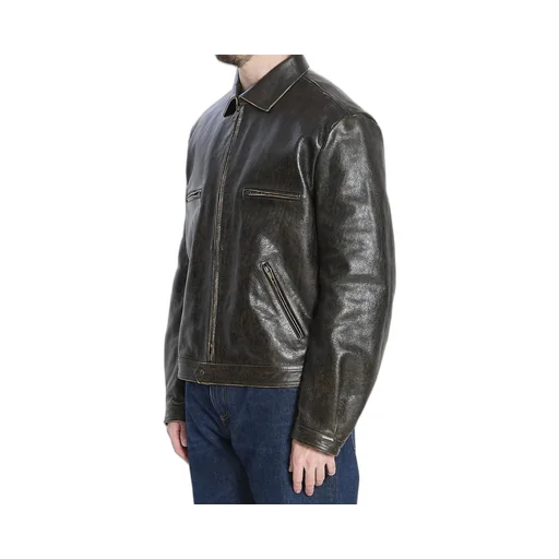 Long Sleeve Leather Jacket