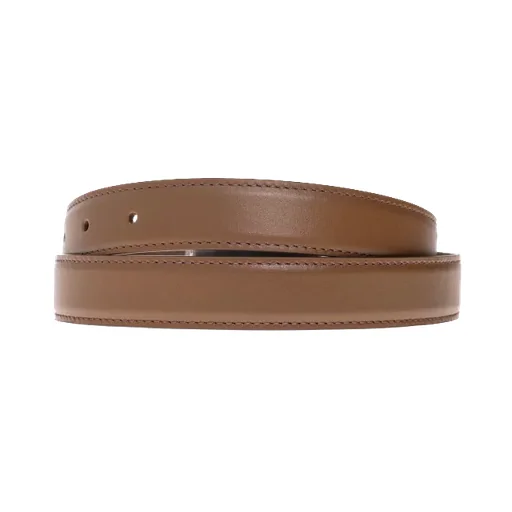 Oval Buckle Leather Belt