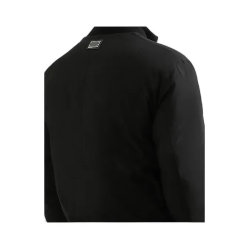 Leather-Trimmed Bomber Jacket