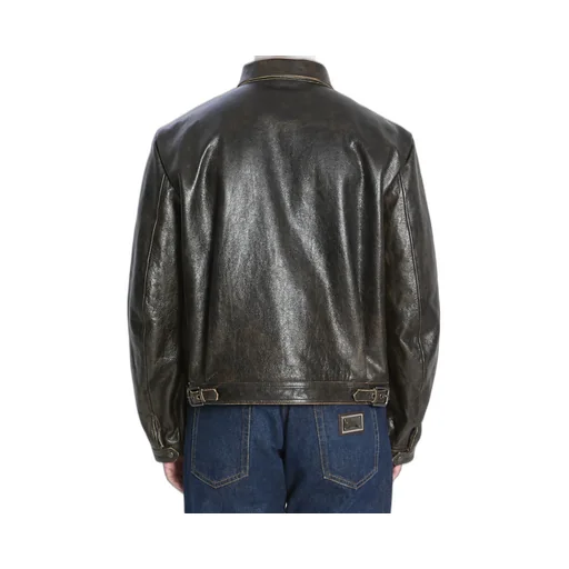 Long Sleeve Leather Jacket