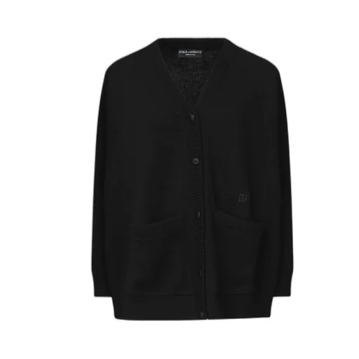 Buttoned Patch-Pocket Cardigan