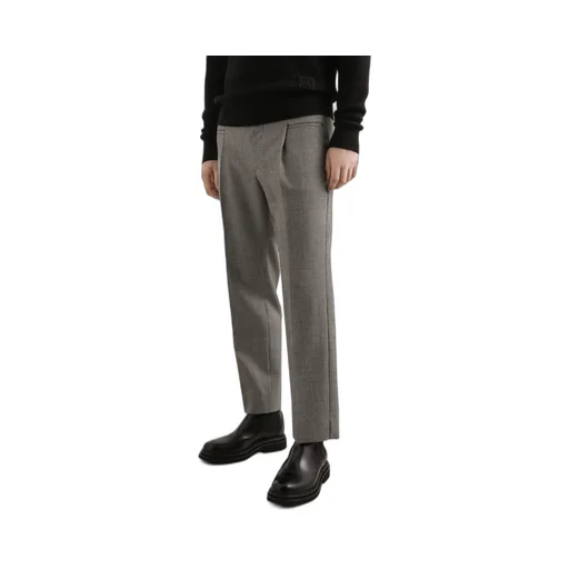 Pleat Detailed Straight-Leg Trousers
