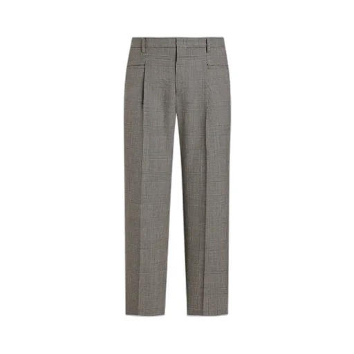 Pleat Detailed Straight-Leg Trousers