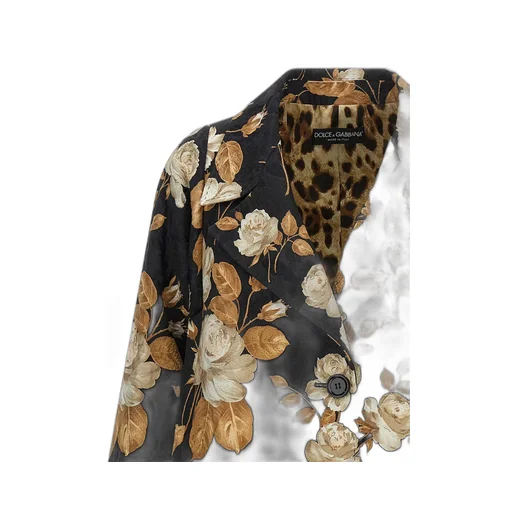Rose-Print Coat