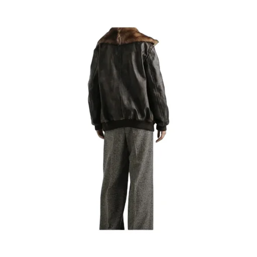 Leather Bomber Jacket
