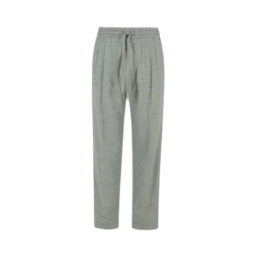 Houndstooth Pleat-Detail Trousers