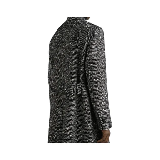 Single-Breasted Herringbone Coat
