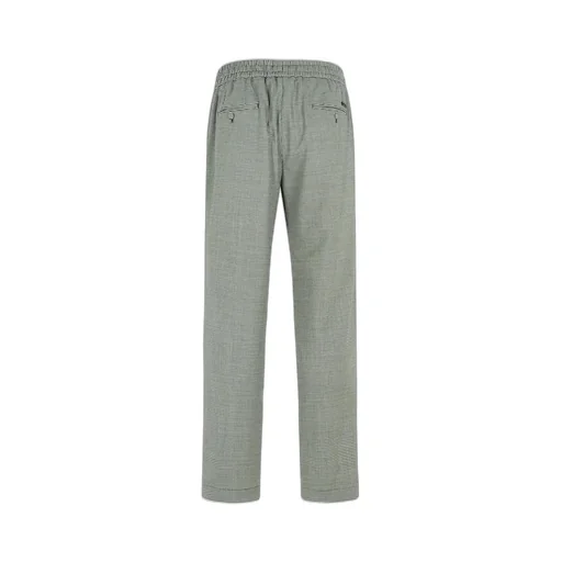 Houndstooth Pleat-Detail Trousers