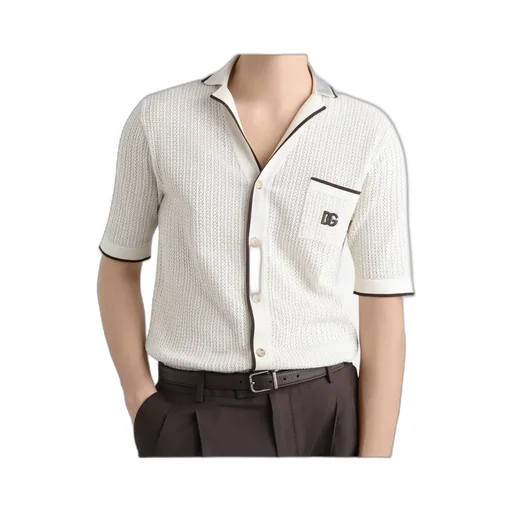 Knitted Short-Sleeve Shirt