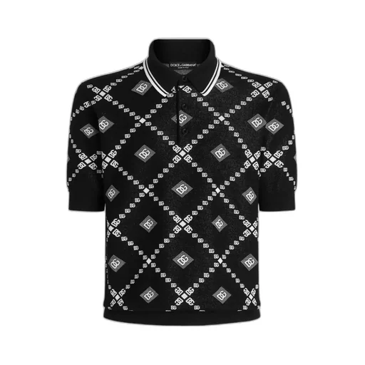 Logo-Pattern Polo Shirt