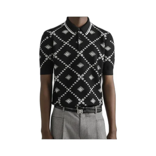 Logo-Pattern Polo Shirt