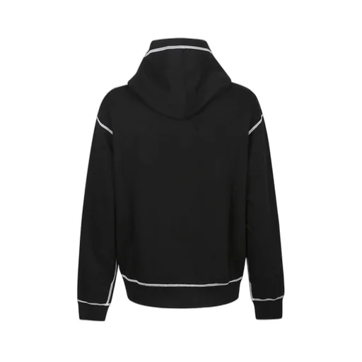 Logo Embroidered Long Sleeved Hoodie