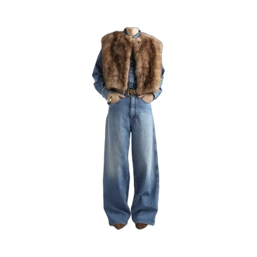Fur-Trimmed Gilet