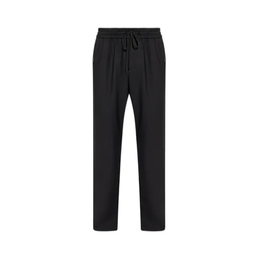 Drawstring Straight-Leg Trousers