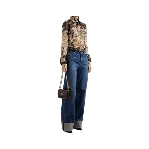 Rose Printed Chiffon Shirt