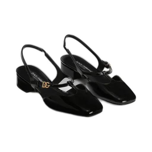 Logo Plaque Slingback Pumps