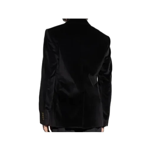 Velvet Notched-Lapel Blazer