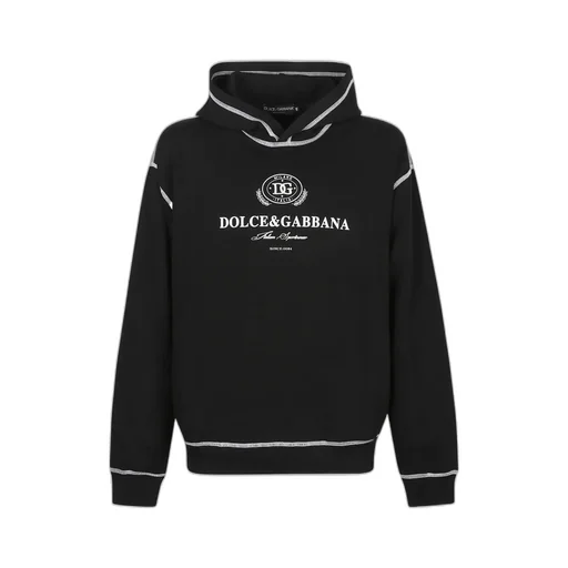 Logo Embroidered Long Sleeved Hoodie