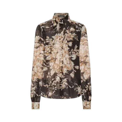 Rose Printed Chiffon Shirt