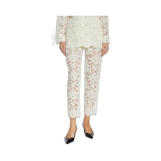Lace-Detailing Trousers
