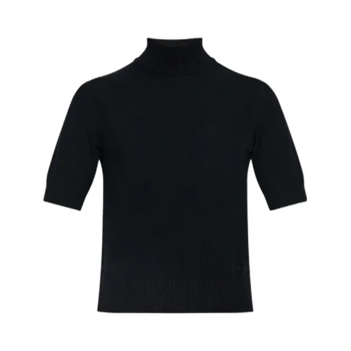 Short-Sleeve Turtleneck Sweater