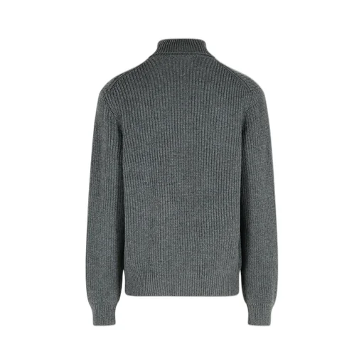 Logo-Detail Ribbed Turtleneck Sweater