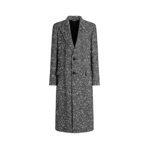 Single-Breasted Herringbone Coat