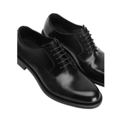 Brushed Lace-Up Derby Shoes