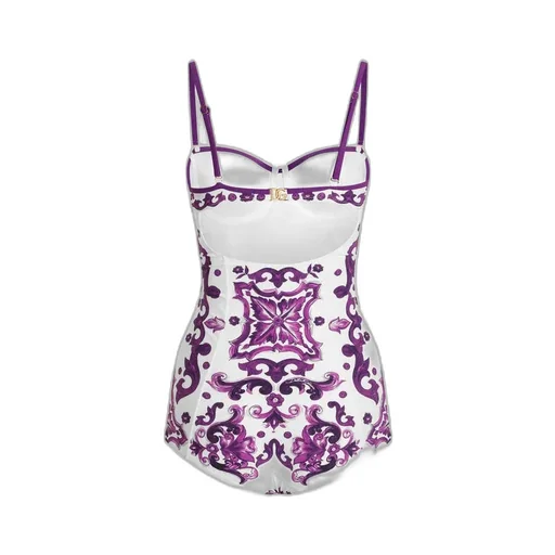 Maiolica-Print Swimsuit