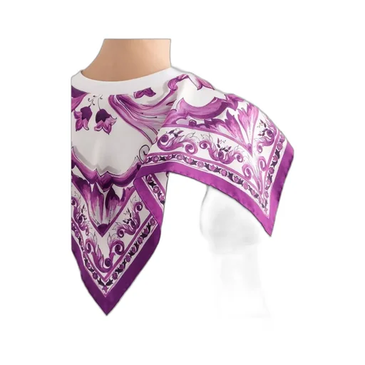 Foulard-Panelled Cotton T-Shirt