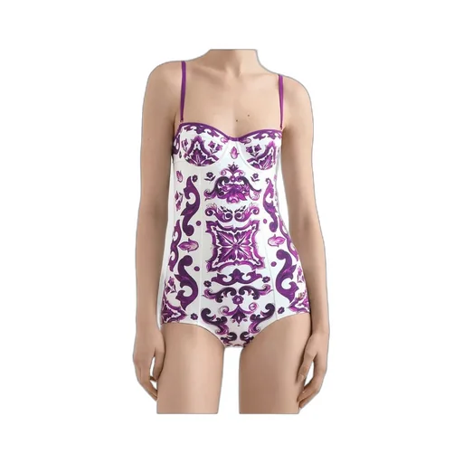 Maiolica-Print Swimsuit