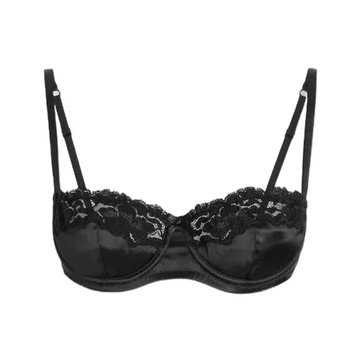 Lace Satin Balcony Bra