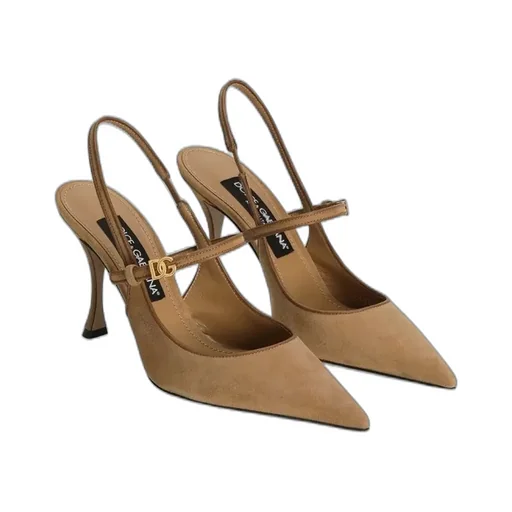 Logo-Appliqué Slingback Pumps