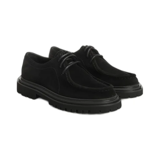 Suede Lace-Up Derby Shoes