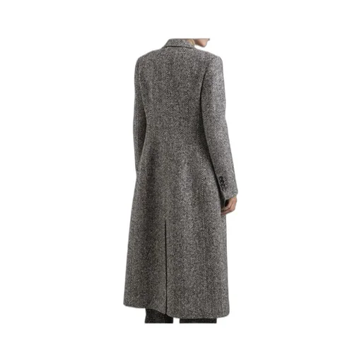 Herringbone Buttoned Coat