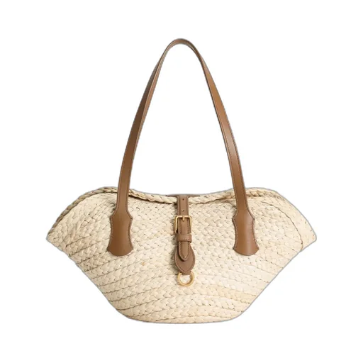 Woven Raffia Basket Bag