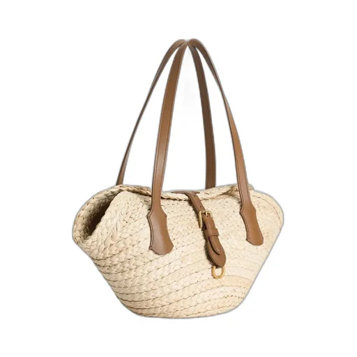 Woven Raffia Basket Bag